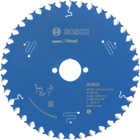 Hoja de sierra circular.Expert W 190x2,6x30mm Z40 W Bosch (1/5)