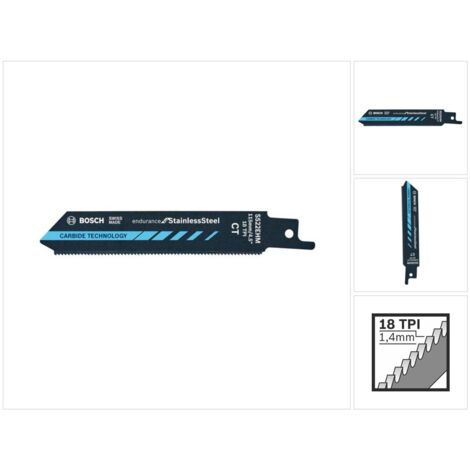 Bosch 2608653096 Hoja de sierra de sable S 522 EHM Endurance/Stainles Steel