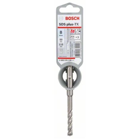 BOSCH 2608576130 Brocas martillos perforadores SDS-plus-7X 8 x 50 x 115 mm