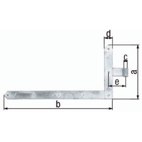 Bisagra de ángulo de puerta 600x1000x60x120mm STA TZN izquierda si 8mm GAH (1/2)