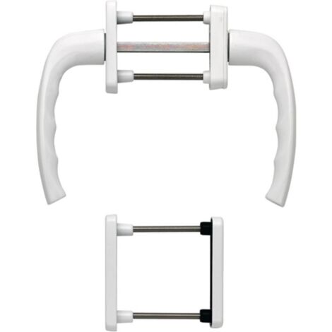 Conjunto de balcón NY 0810 / 961N / U10 / Alu.F9016 63-73mm 4-KT.7mm HOPPE