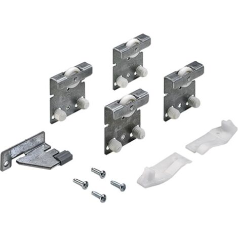 Herraje para puerta corredera Top Line 27 juego completo de 3 puertas 25 kg DIN L / R Hettich