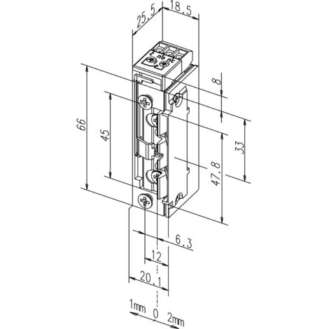 Cerradero eléctrico 118,63 ProFix 2 22-42 V AC / DC Soporte DIN L / R con FaFix ASSA ABLOY