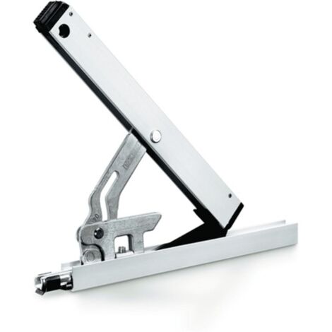 Tijeras OL 90 plateadas con cerradura colgante y escuadra GEZE