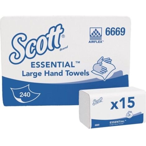 Toalla doblada 6669 1 capa blanca L318xW200 aprox. Mm SCOTT