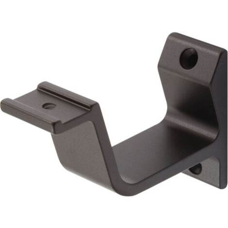Soporte pasamanos aluminio 3550, anodizado negro, superposición HERMETA