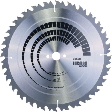 Hoja de sierra circular DE 400 mm, Z.28, taladro 30 mm, ancho de corte 3,2 mm, carburo BOSCH