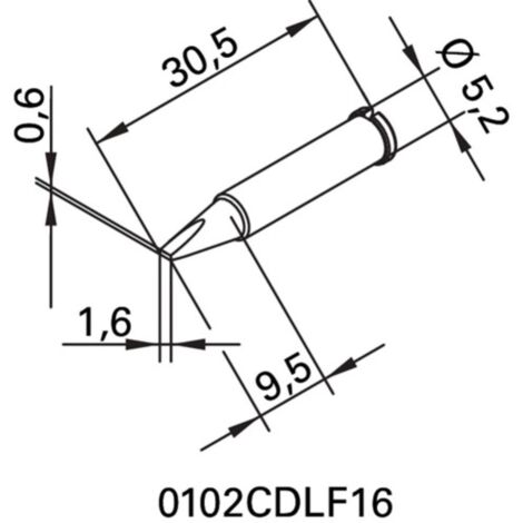 ERSA 0102CDLF16 - PUNTA PARA SOLDAR CON ALEACIÓN, 1,6 MM (1/2)