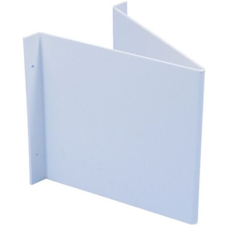 Letrero de ángulo L148xW148mm blanco en blanco para letreros de lámina Ku.