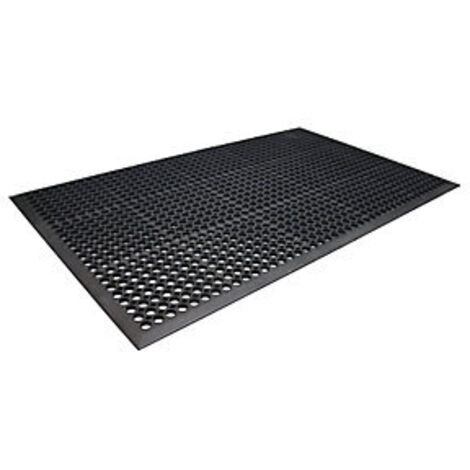 Alfombrilla acabada para suelo de trabajo L1500xW900xS10mm alfombrilla de goma negra