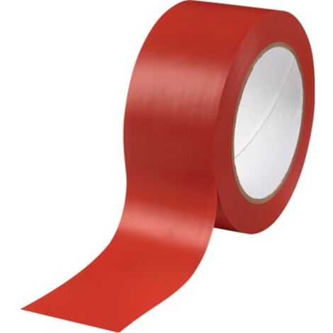 Cinta de señalización de suelo Easy Tape PVC roja L.33m An.50mm Rl.ROCOL