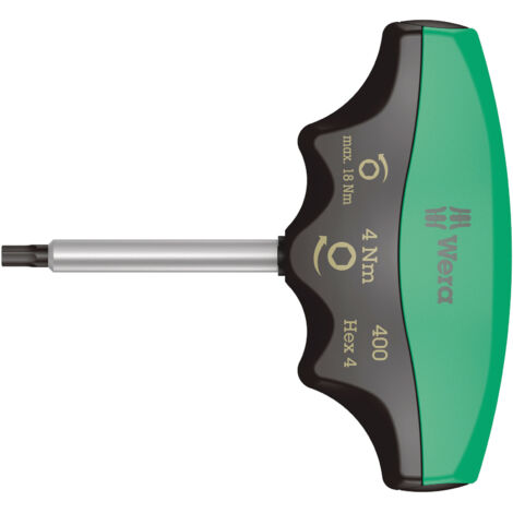 Destornillador dinamométrico 400 Hex 6KT 4mm 4 Nm ajuste fijo WERA