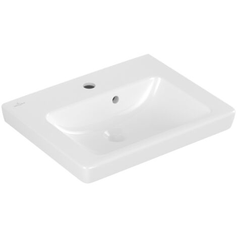 Lavamanos, 500 x 400 mm, Rectangular, para grifería de 1 orificio