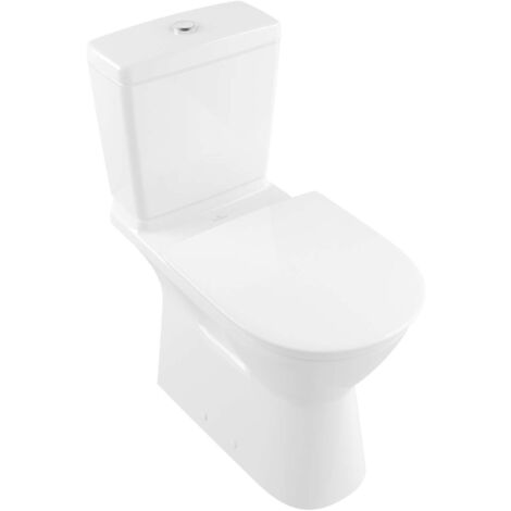 Inodoro O.novo Vita 360 x 710 mm, DirectFlush, modelo de pie, salida horizontal, salida vertical posible con codo vario, Porcelánico sanitario Blanco