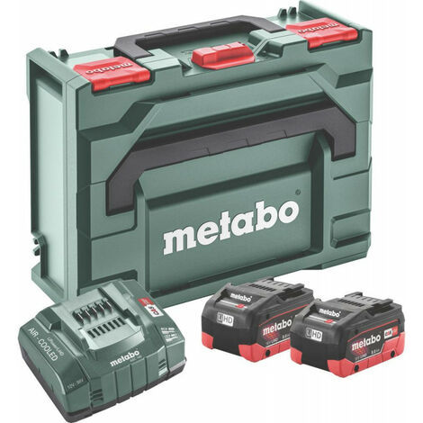 Akku Basis Set 180 V LiHD Metabo2x180V 80 Ah LadegerätASC Ultra metaBOX