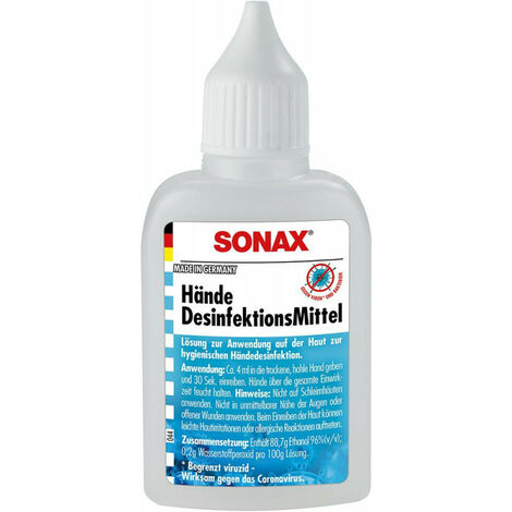 Desinfección de manos SONAX 50 ml (por 18)