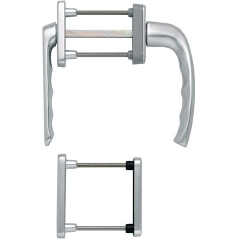 Conjunto de balcón NY 099KH / 961N / U10 / Alu.F1 63-73mm cuadrado 7mm HOPPE