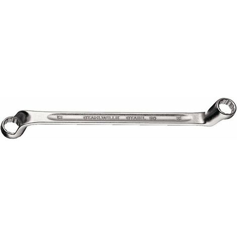 Llave de anillo doble 20 46x50mm 535mm de profundidad, curva STAHLWILLE