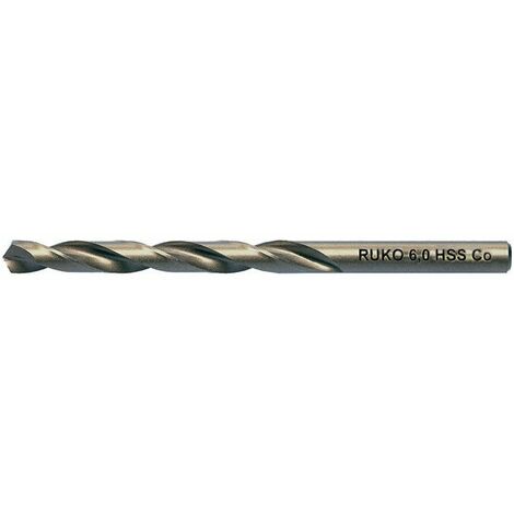 Broca helicoidal DIN 338 tipo INOX D.4.2mm HSS-Co5 perfil-mango cilíndrico cerrado RUKO (Por 10)