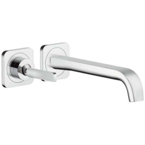 Lavabo encastrable de 220 mm con rosetas, desagüe libre cromado (1/5)