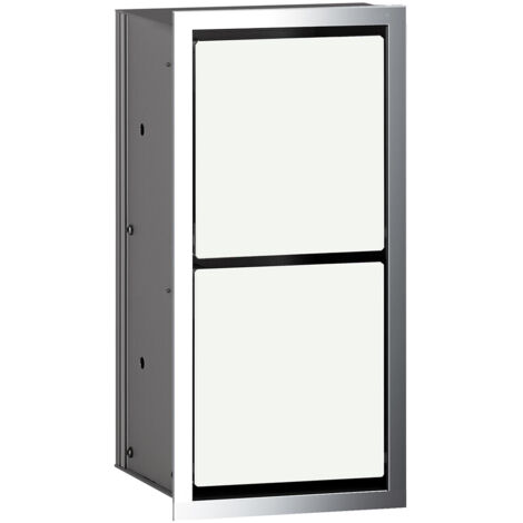 Módulo inodoro empotrado ASIS 150 rollo 344mm cromo / blanco óptico (1/5)