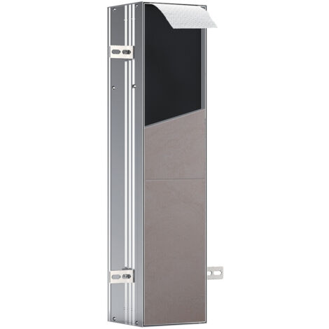 Módulo armario WC ASIS plus UP 658x154mm Puerta izquierda Aluminio (1/5)