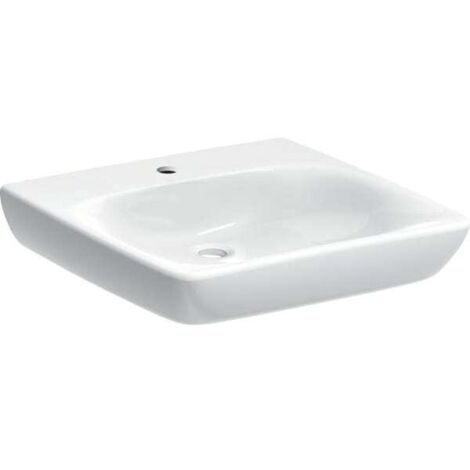 RENOVA COMFORT lavabo 550x550mm ufahrb con orificio para grifería sin rebosadero blanco KT