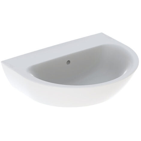Lavabo Geberit RENOVA sin orificio para grifería con rebosadero 600x480mm blanco (1/2)