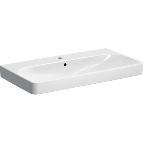 Geberit Smyle Lavabo cuadrado 500251, 90x48cm, con agujero para