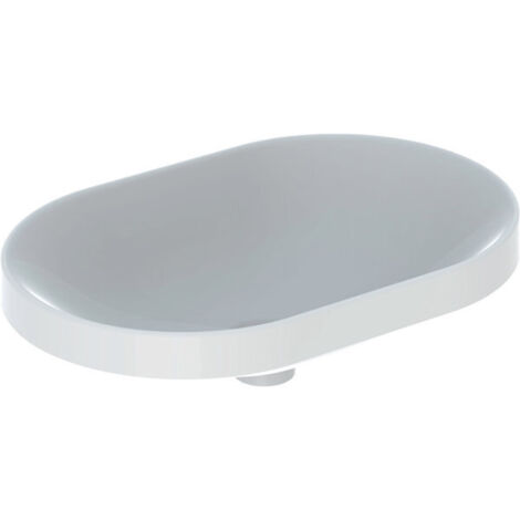 Lavabo empotrado Geberit VariForm elíptico, 600x400mm, sin