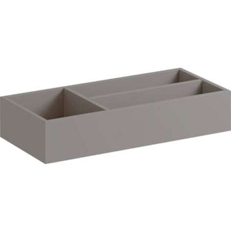 Caja de almacenamiento Geberit Xeno², disposición en T: B : 32,3 cm, H : 6,2 cm, T : 15 cm, gris Scultura / Melamina estructurada con madera (1/5)