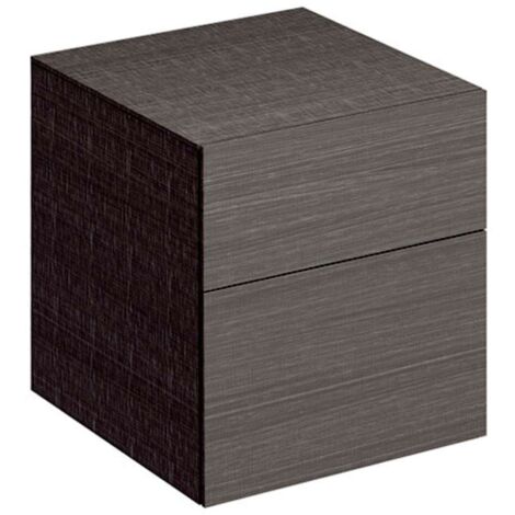 Mueble lateral bajo Geberit Xeno² con dos cajones: Ancho 45cm, Alto 51cm, Fondo 46,2cm, Gris Scultura / Melamina estructurada madera (1/3)