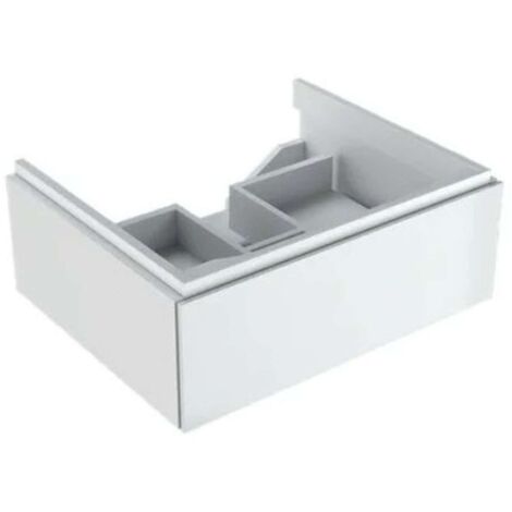 Mueble bajo lavabo Geberit Xeno², con un cajón: Ancho 58cm, Alto 22cm, Fondo 46,2cm, Blanco / Lacado brillante (1/3)
