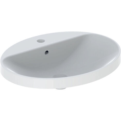 Lavabo empotrado Geberit VariForm ovalado, 600x480mm, con agujero
