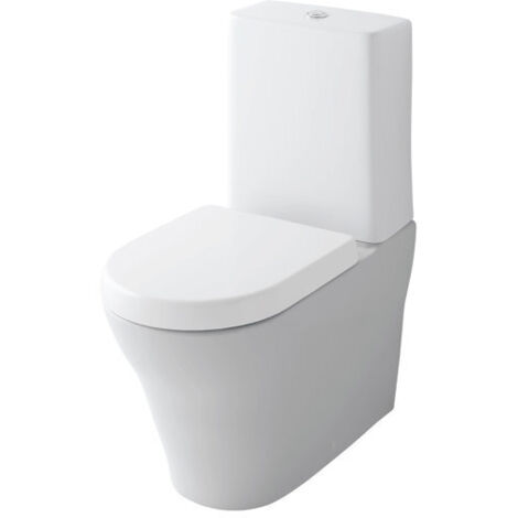Inodoro de pie MH profundo, blanco sin reborde, desagüe horizontal TOTO