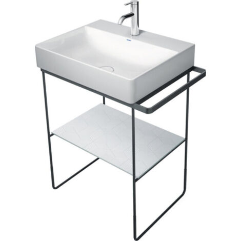 Soporte metálico DURASQUARE para suelo, regulable en altura + 50 mm f WT 235360 cromado (1/4)