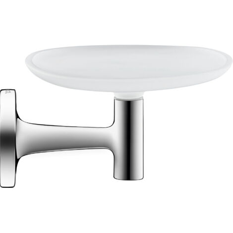 Jabonera Starck T. cromada incl. Vidrio blanco mate (1/2)