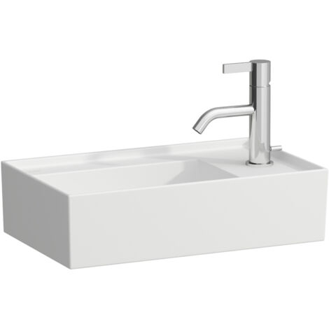 LAUFEN Kartell Lavabo con enjuague manual, repisa de grifería a