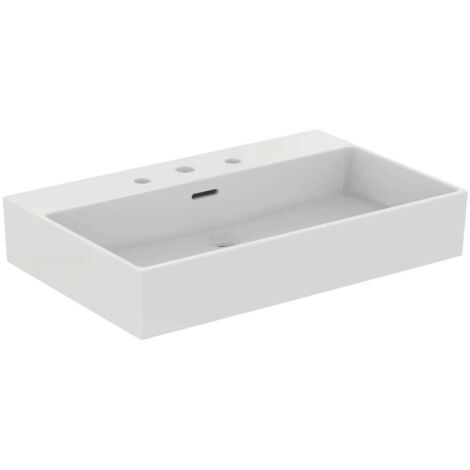Lavabo EXTRA 700x450x150mm, lijado blanco 3 orificios para grifería, con rebosadero IDEAL STANDARD (1/4)