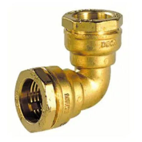 Conector acodado 866 Latón 63mm