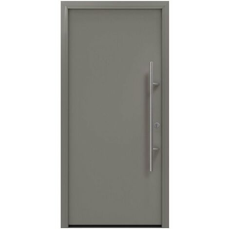 Puerta de entrada metálica PRO gris RAL9007 B1100mm H2100mm DIN derecha RC 2 n. DIN EN1627