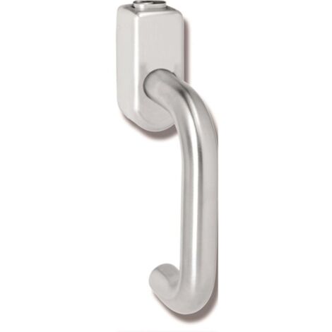 Manilla para ventana 111XAFGA acero inoxidable mate 30 mm DIN izquierda con cerradura HEWI (1/4)