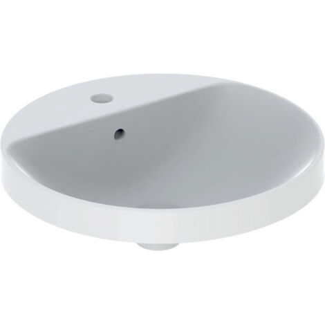 Lavabo encastrado VariForm de Geberit, redondo, 480mm, con