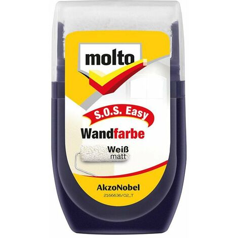 30 ml pintura de pared retoque pintura molto blanco rollo (1/2)