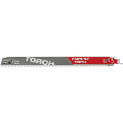 Hoja de sierra de sable THE TORCH 300x7mm Milwaukee VE à 1 Unité pour Métal. Pointe HM (1/2)
