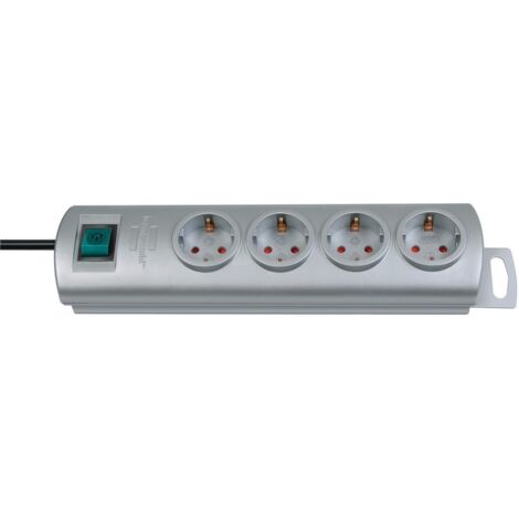 brennenstuhl-1153390120-base mxfaltiple primera-line color plata (10 tomas)