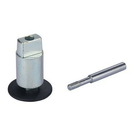 Eje pasante para extensión BTS 28 mm plano cónico galvanizado DIN derecho e izquierdo