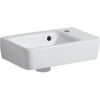 Geberit Renova Plan, lavabo con enjuague manual, proyección
