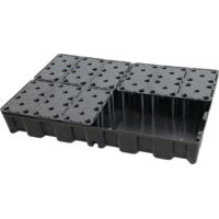 Bandeja colectora 120l L1200xW800xH180mm PE con rejilla PE CEMO