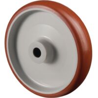 Rueda de repuesto D.80mm Trgf.100kg PU eje-D.12mm buje longitud 40mm BS ROLLEN